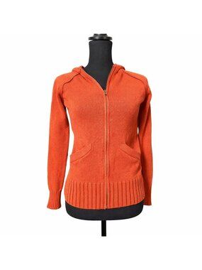 Ruffhewn Rust Hoodie Cardigan – Zip Front, Soft Knit, Fall Layer, Size Small